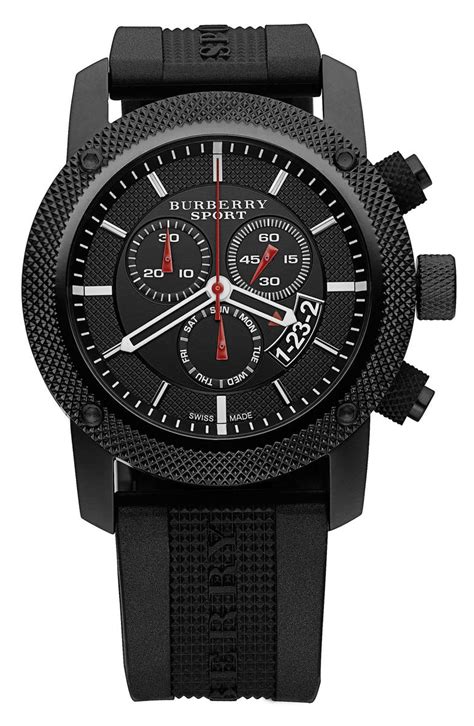 burberry sport rubber watch|Burberry chronograph watch.